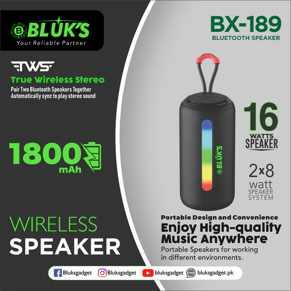 BLUK'S BX-189 Bluetooth Speaker