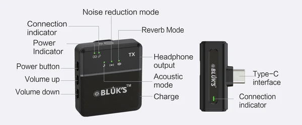 BLUK'S BX-7 Wireless Professional Microphone