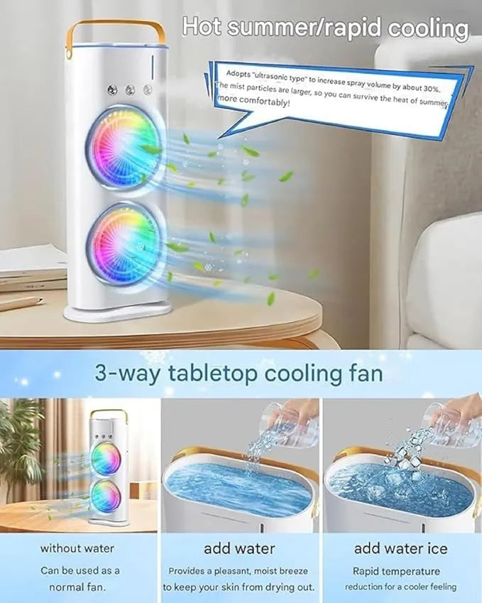 Tower Double Head Mist Fan