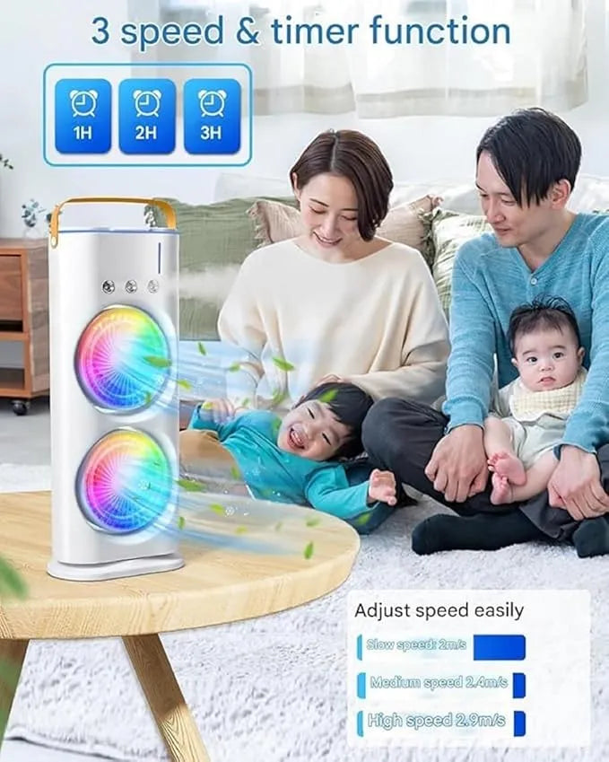 Tower Double Head Mist Fan