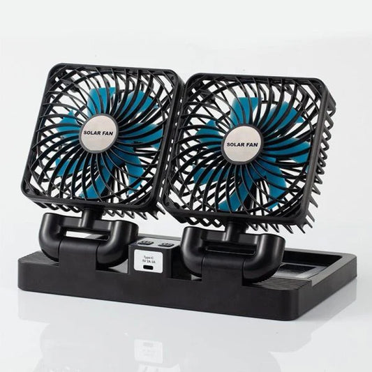 Solar Dual Head Fan